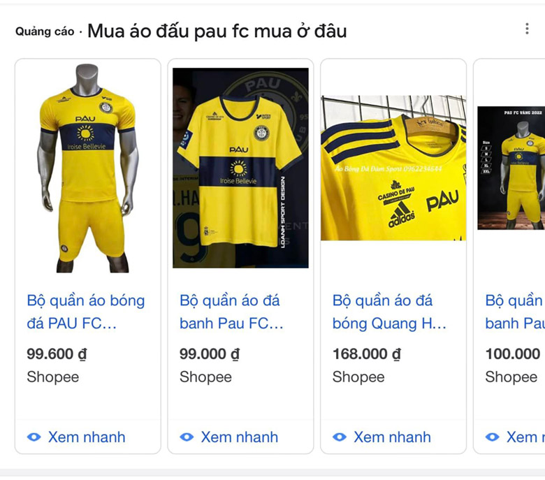 Báo Pháp sốc vì hàng nhái của Pau FC được bán tràn lan trên mạng 