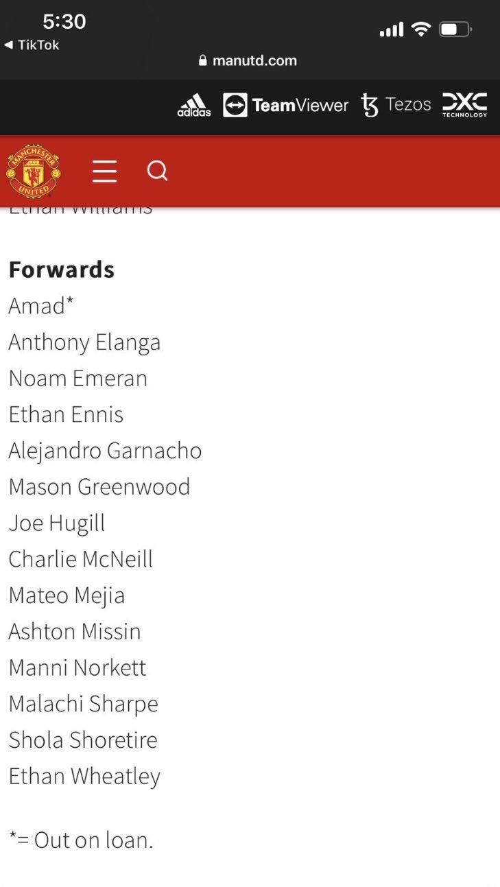 Mason Greenwood bất ngờ có tên trong đội hình Man United 2