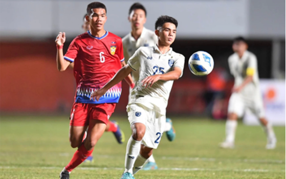 Thái Lan thoát thua trước Lào ở giải U16 Đông Nam Á