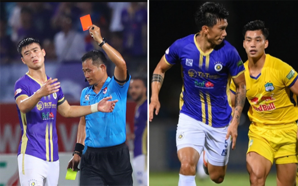 Hà Nội FC lãnh hậu quả vì lối đá xấu của Duy Mạnh và Văn Hậu